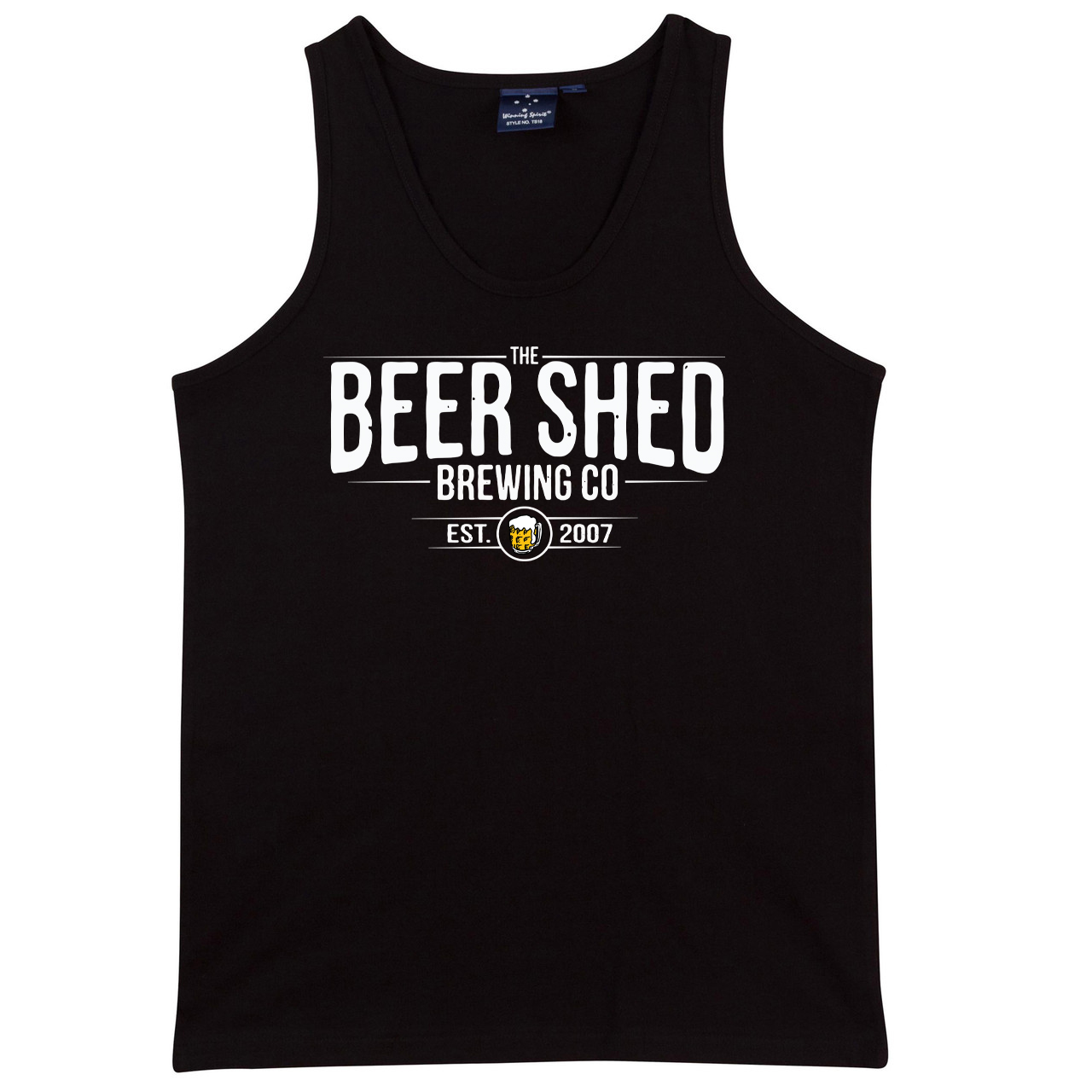 Beer Shed Singlet Black